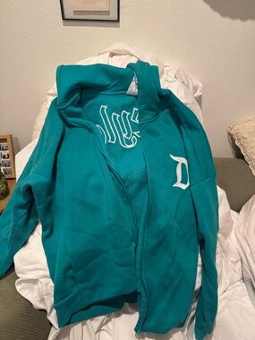 Disney Teal Hooded Zip-Up Sweatshirt